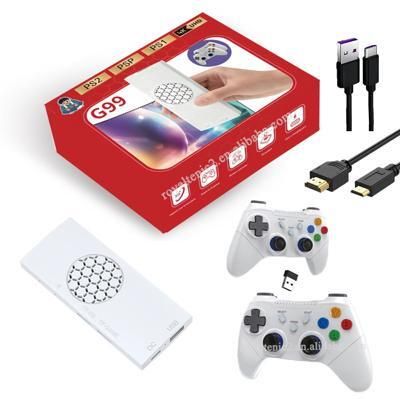 Playtastic G99 TV Game Stick Video Game Console 128 GB with Preinstalled 30000+Games, with 2 Controllers Support 3D Games PS2 Games-image-12