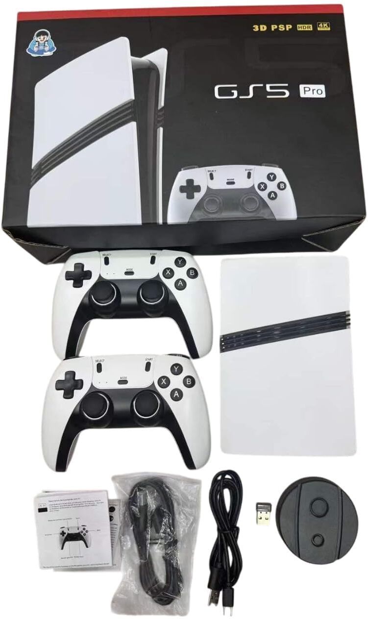TECNOLOGIA GS5 PRO Wireless Game Console 4K Ultra HD, 30000+ Classic Games 64GB Storage 64 GB with 53+ Emulator, Full HD HDMI Output, TV Game Set, Mini Video Game Hand TV-picture-11
