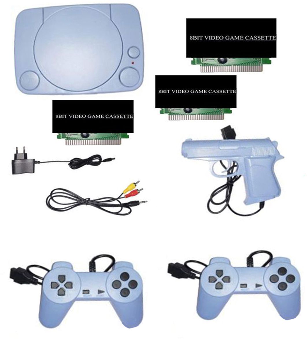 Clubics Tv Video Classic Game console 8bit Best Multiplayer with3 cassette 8bit NA GB with 30 to 40 games in built ,with 1 cassette-image-31