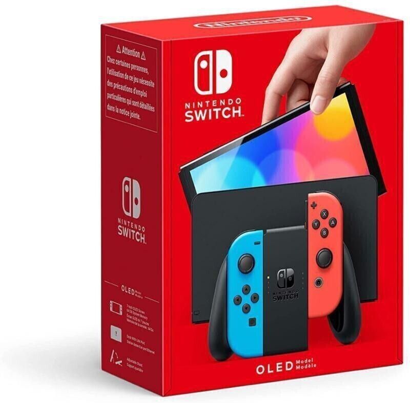 NINTENDO Switch OLED Console with Neon Blue Neon Red Joy Con 64 GB-picture-21
