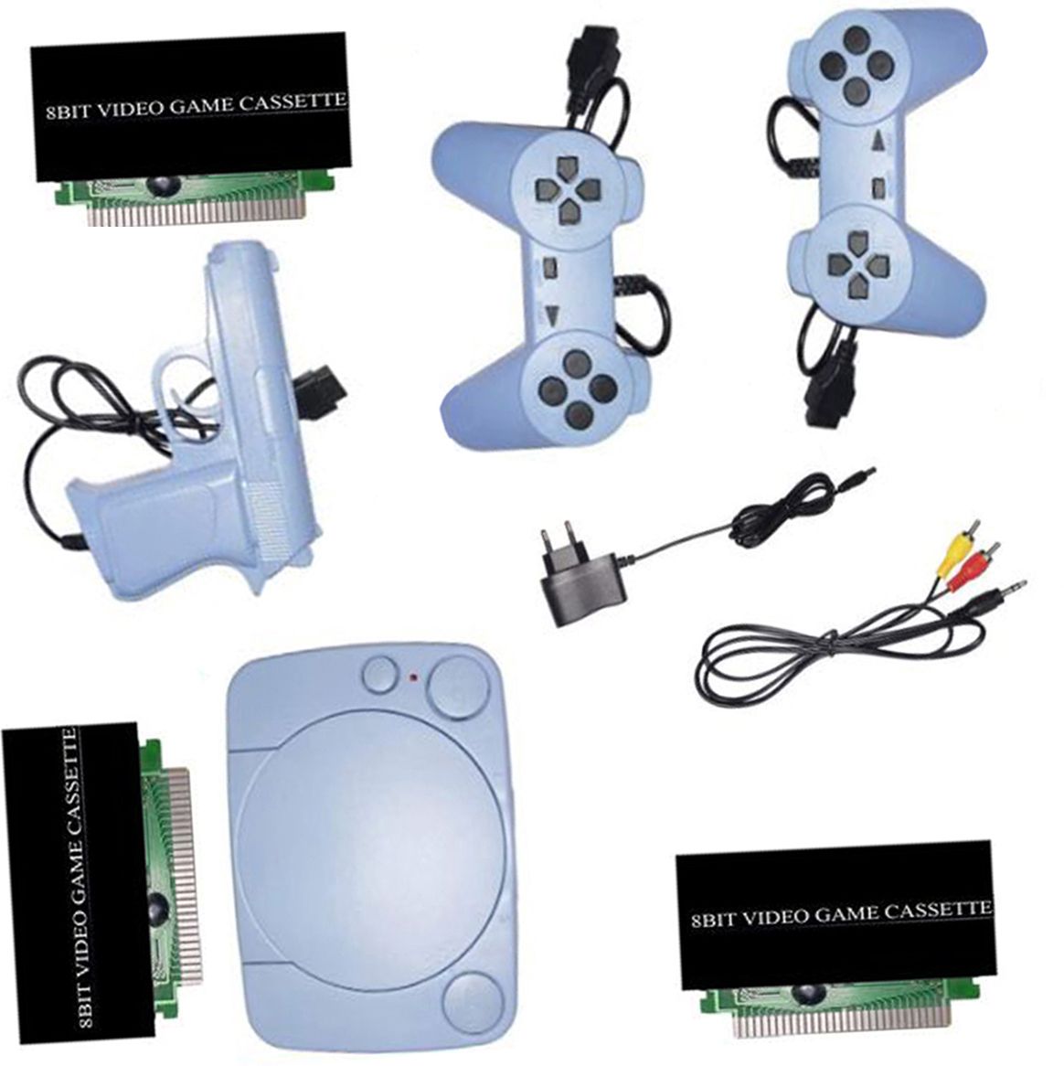 VK MART Contra, mario Tv Video Classic Game console 8bit with 8bit 3 cassette NA GB with 30 to 40 games in built ,with 1 cassette-image-22