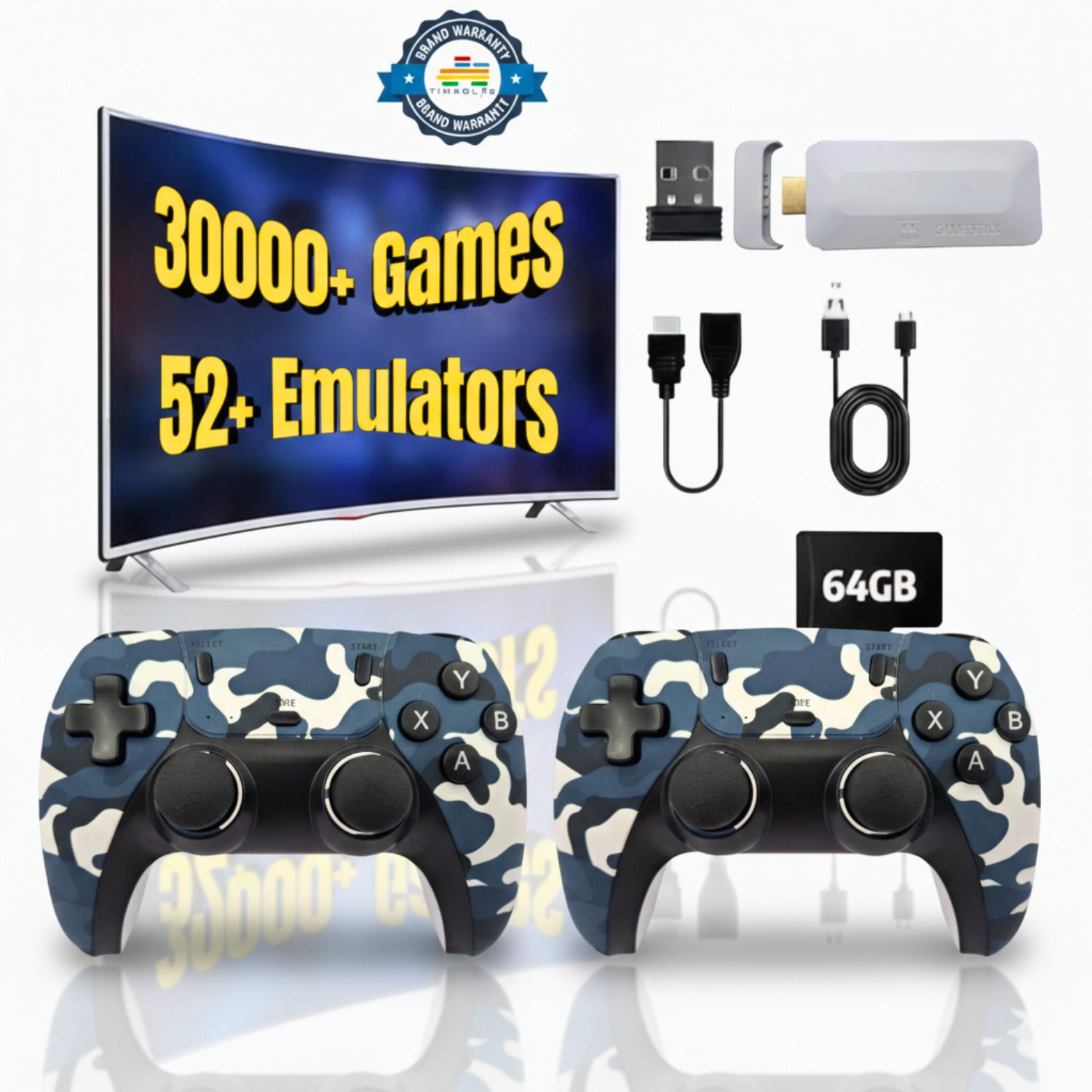 Timkolas M22 hd Retro Game Console with 30,000+ Built-in Games & Wireless Controllers_10 64 GB with M22 :-Tekken 6, Grand Theft Auto: Vice City, God of War, Street Fighter II.-image-21