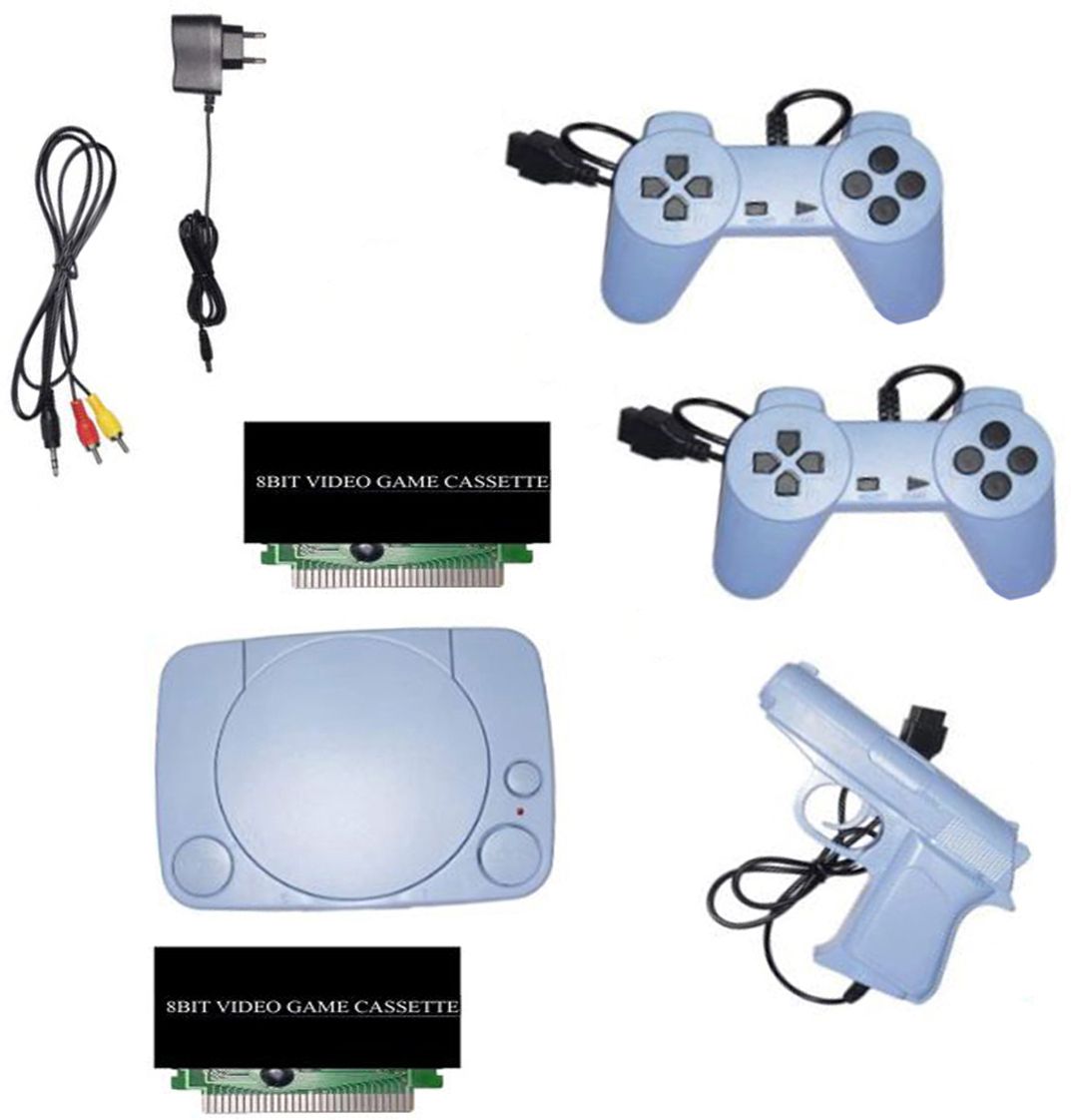 Inquisitive Classic TV Game new 2 Cassette Inbuilt Console NA GB with Contra, Super Mario Bros, F1 Race, Cricket Game-image-24