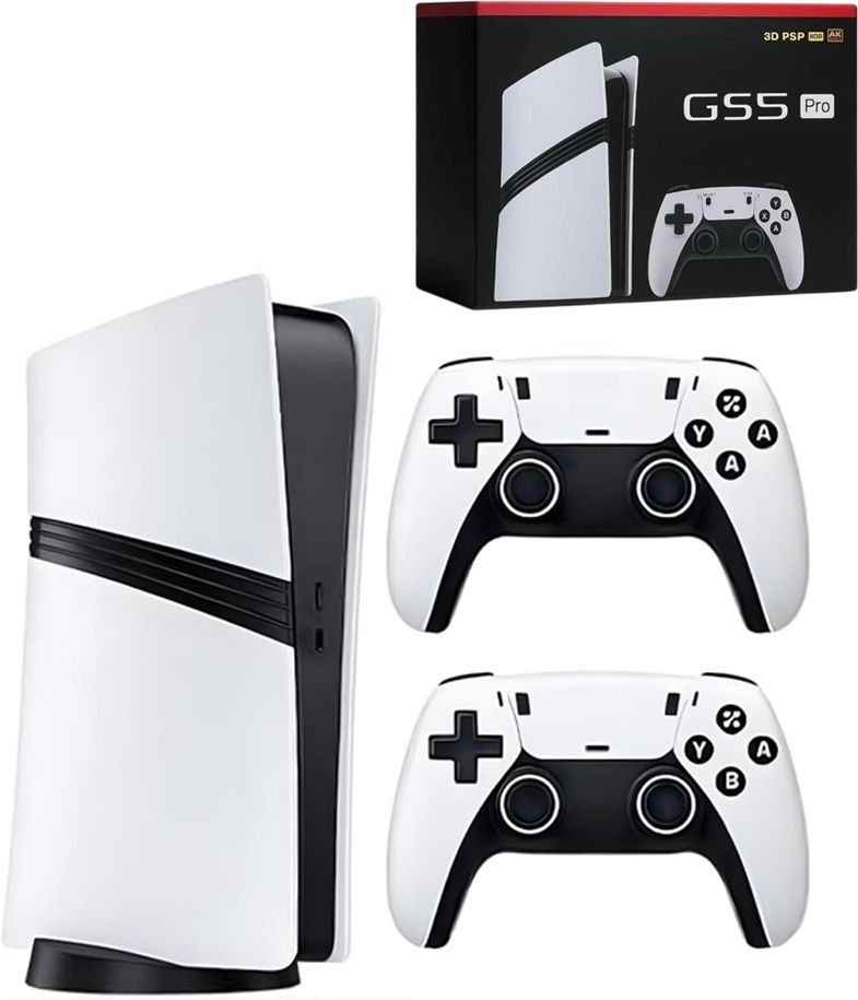 PTCMart 64GB Ultra 4K GS5 Pro 53 Emulators 30000+Games Console Wireless Controllers 64 GB with 30,000+ Games with 53 Emulators Included, GOD OF WAR & GTA GAME CONSOLE-image-4