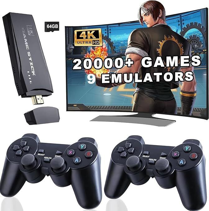 GAMESOUL M8 Retro Game Stick Console 4k 2.4G Dual Wireless game box Revisit Childhood, Retro Old Video Game (Best Gift & Fun) for All Ages 64 GB with Modern Gamer Love by Fans of Portable, PS5,PS4,PS3,PS2,PS1, Xbox,Nintendo Switch-image-38