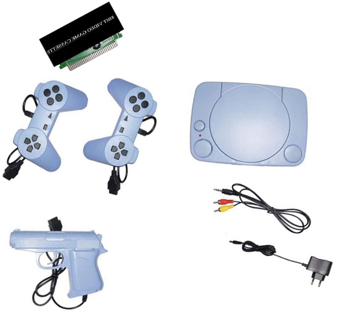 VK MART 87 Console Inbuilt classic TV Game 8-bit with 1 Cassette NA GB with Contra, Super Mario Bros, F1 Race, Cricket Game