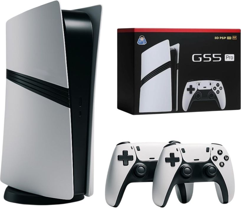 VK MART GS5 4K PRO Game Console Wireless Controllers, 53 Emulators, 30,000+Games 64 GB 64 GB with 30,000+ Games with 53 Emulators Included, GOD OF WAR & GTA GAME CONSOLE-image-2