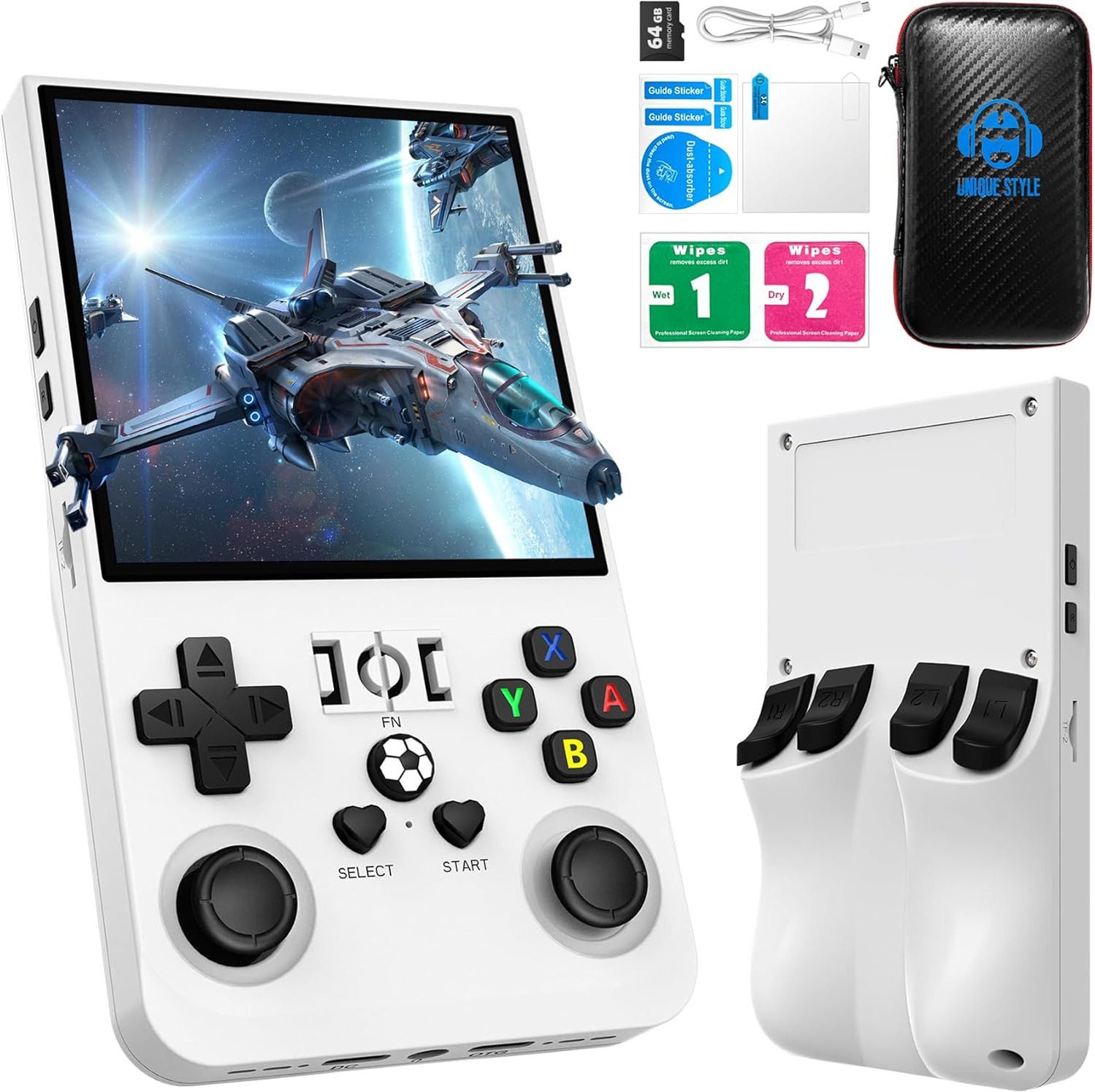 Divine creation R36 Max Classic Retro Handheld Gaming Console Dual Joystick, Portable D279 64 GB with 15000+Preinstall Video Game Mario ,GTA Vice City-picture-13