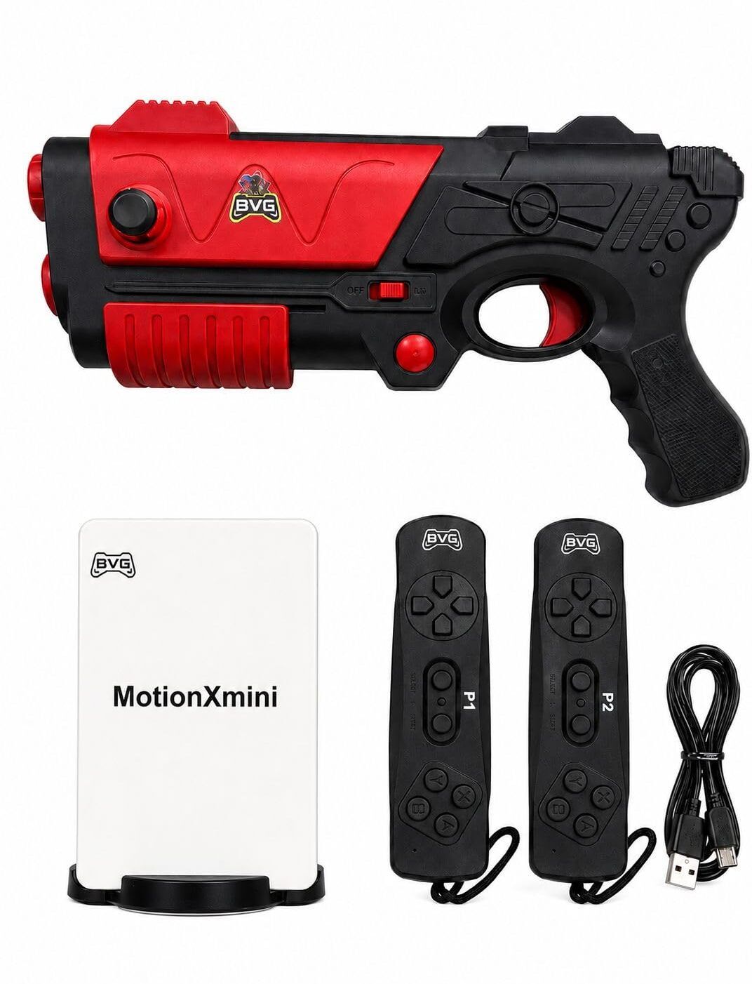 Playtastic Motion-X-Mini + 32 Bit Motion TV Video Game Console 64 GB with Motion Gun Game & 2 Wireless Controllers | 1056 Built-in Games-image-27