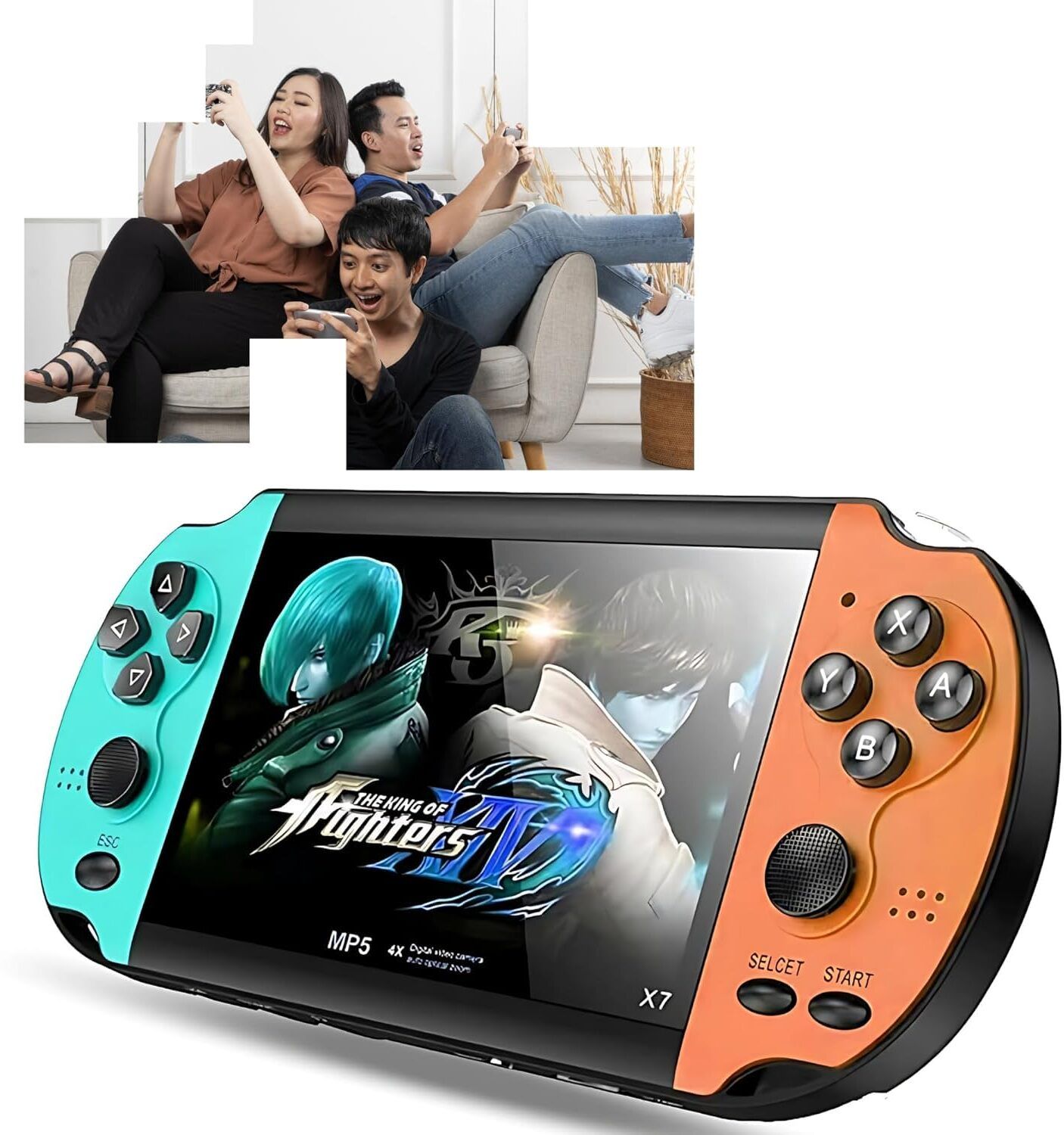 Rhobos X7 Plus Retro Game Console 4.3-Inch HD Screen, 8GB Storage NA GB with Yes-image-33