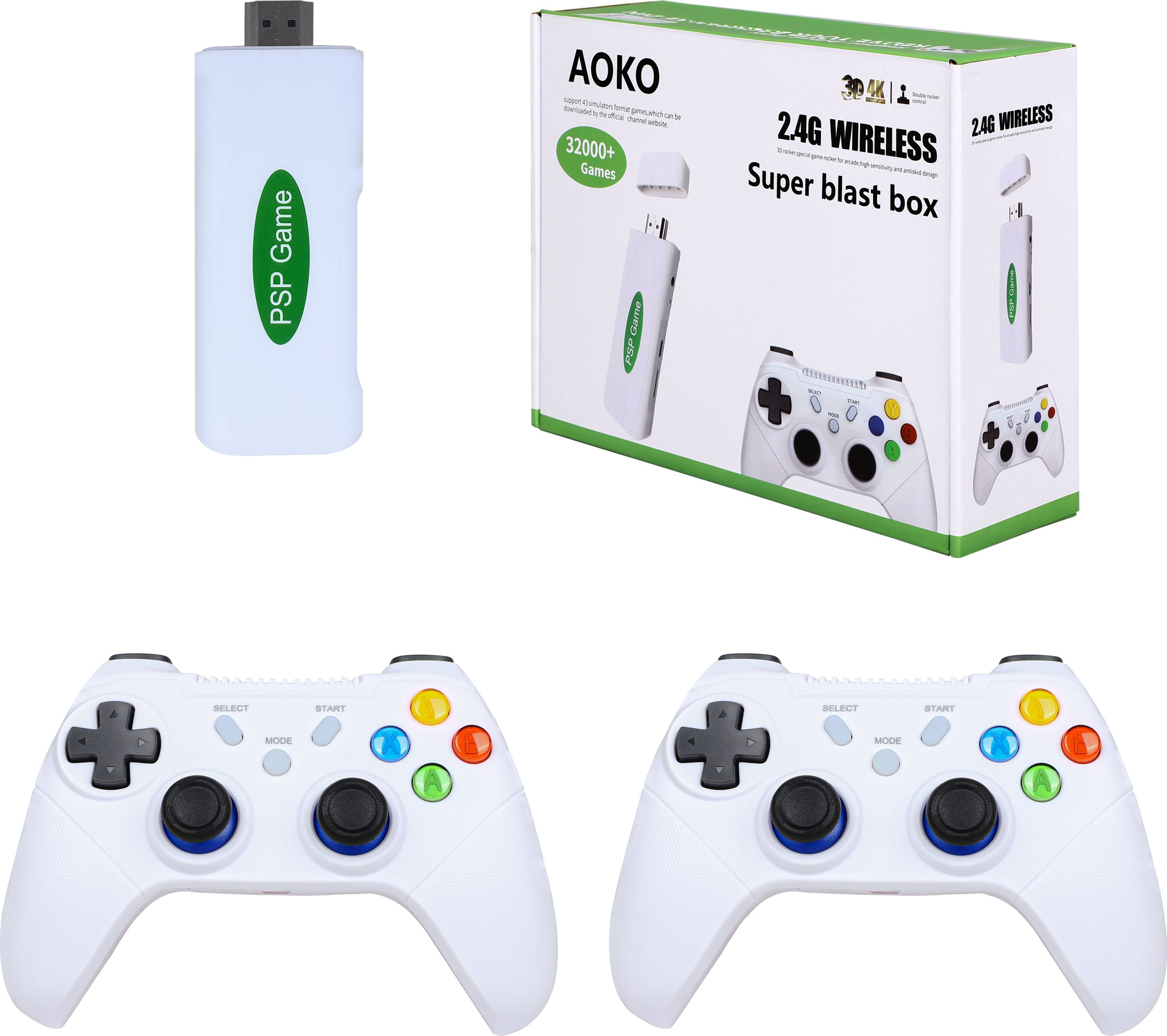 Confiavel M22 Blast Box Edition Retro Game Stick - 52 Emulators, 30,000+ Games 64 GB with GTA San Andreas, 52 Emulators, 30,000+ Games Like God Of War ,Tekken, SmackDown