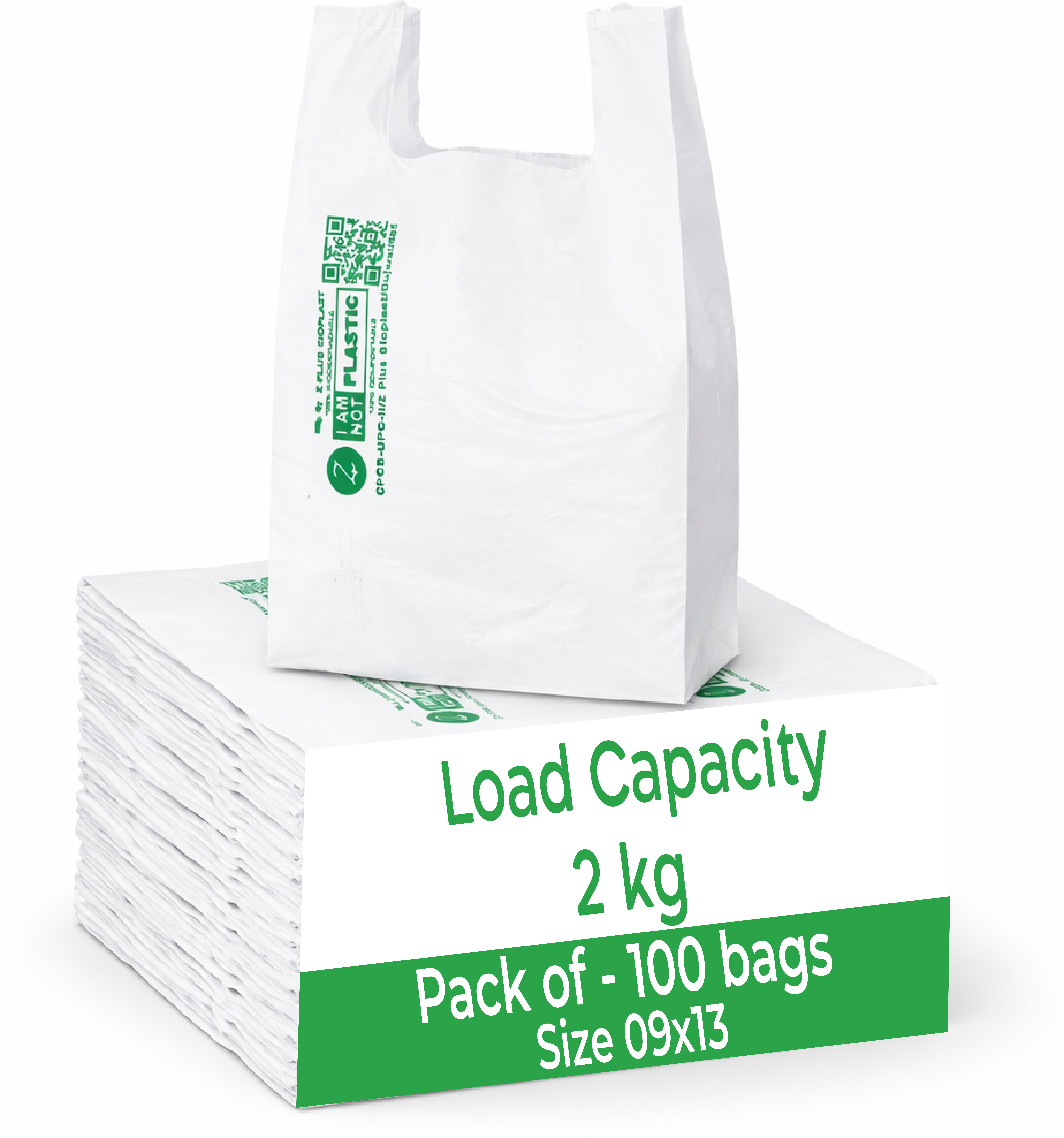 ecoz Grocery Carry Bags Eco-Friendly Shopping Bags for Vegetables Clothes Shoes Pack of 100 Grocery Bags-picture-0