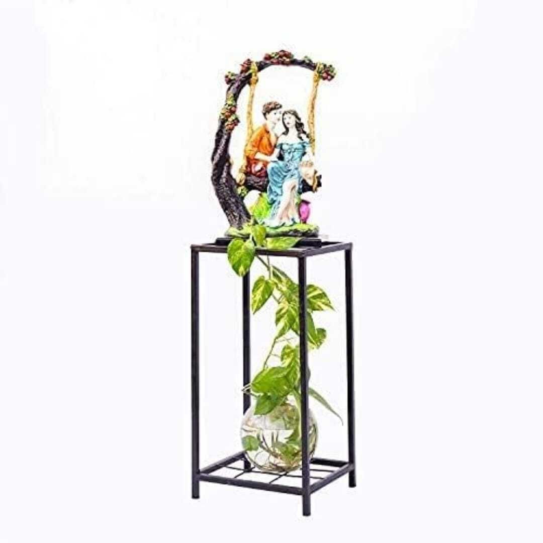 sm crafts 2 Tier Iron Planter Stand Pack Of 1 Garden Gnome-picture-30