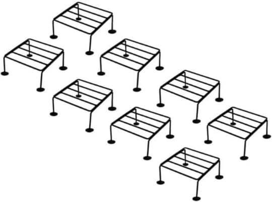 Beautiful Metal Planter Stand (Pack Of 8,metal) Garden Gnome-image-43