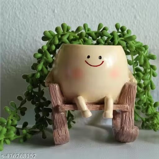 deczo Chair Smiley Planter |Ideal Gift for Music Lovers & Plant Lovers Plant Container Garden Gnome-picture-11