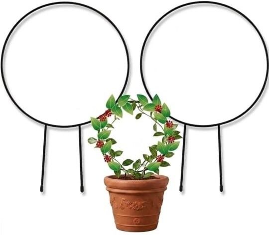 sm crafts Black Iron Garden Metal Trellis For Climbing Plants 2 Pcs Garden Gnome-picture-31