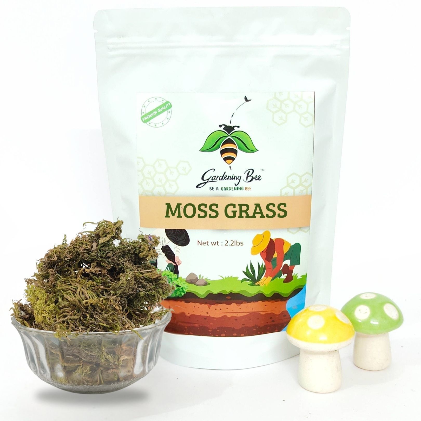 Dried Moss for Plants: Natural Sphagnum, Garden, Potmix Mulching, & Soil Mix Garden Mulch-image-2