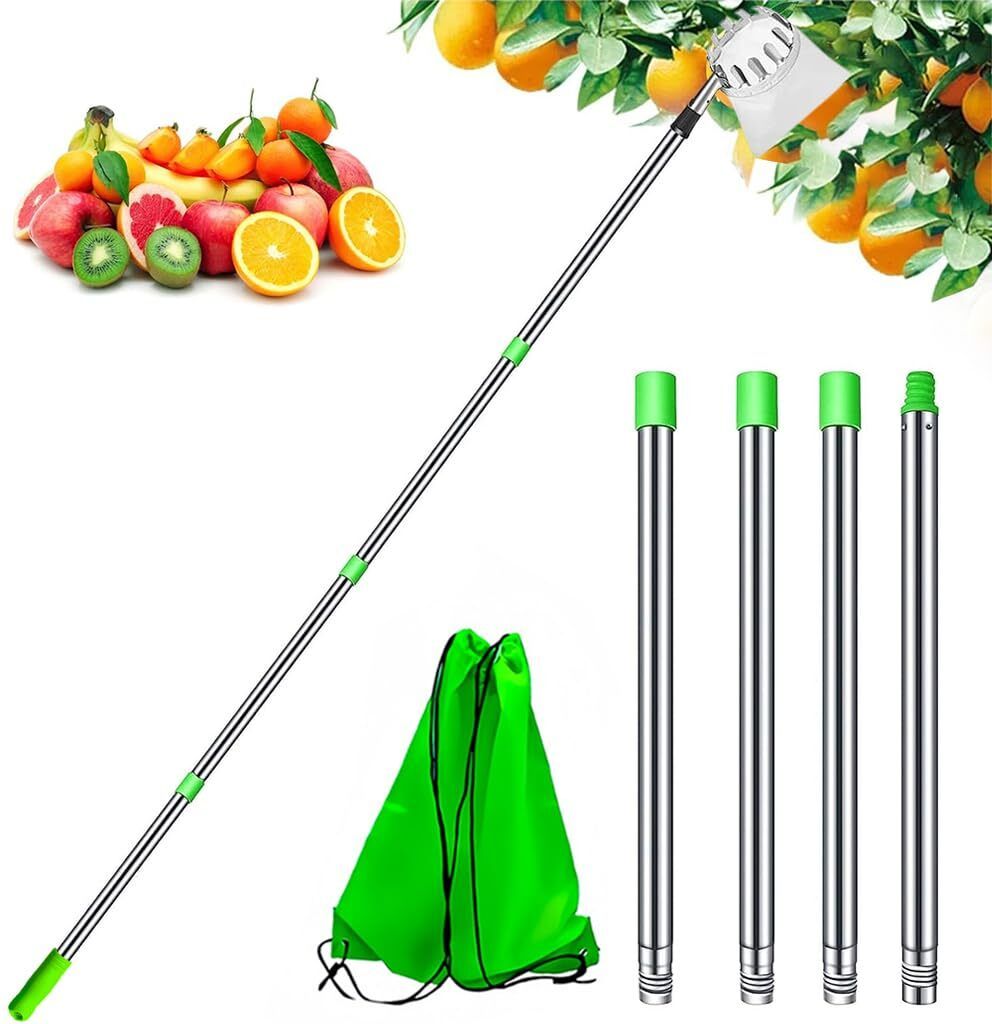 verilux Fruit Picker with Basket Telescopic Pole 320cm Long Garden Pick-picture-44