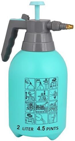 Water Mist Pressure Spray Pump Bottle with Nozzle For Home & Garden 2 L Hand Held Sprayer