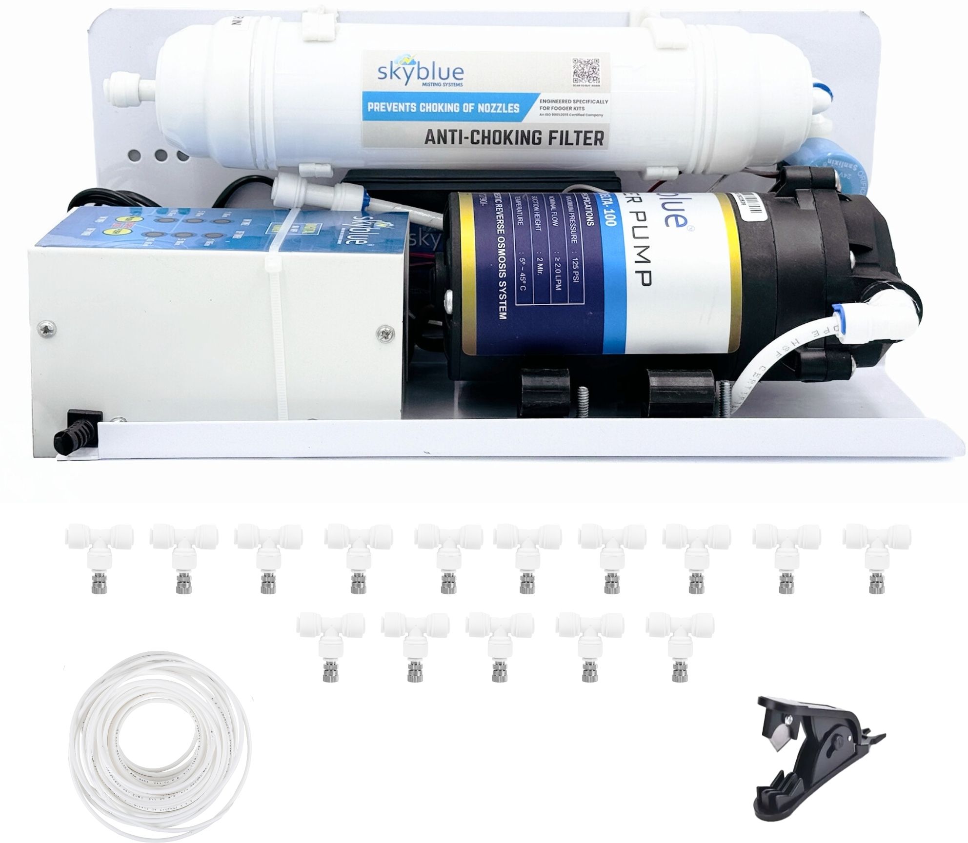 skyblue Premium Fogger Kit with 15 nozzles for Dairy Farms, Restaurants, Cafes 2.7 L Hand Held Sprayer-picture-15