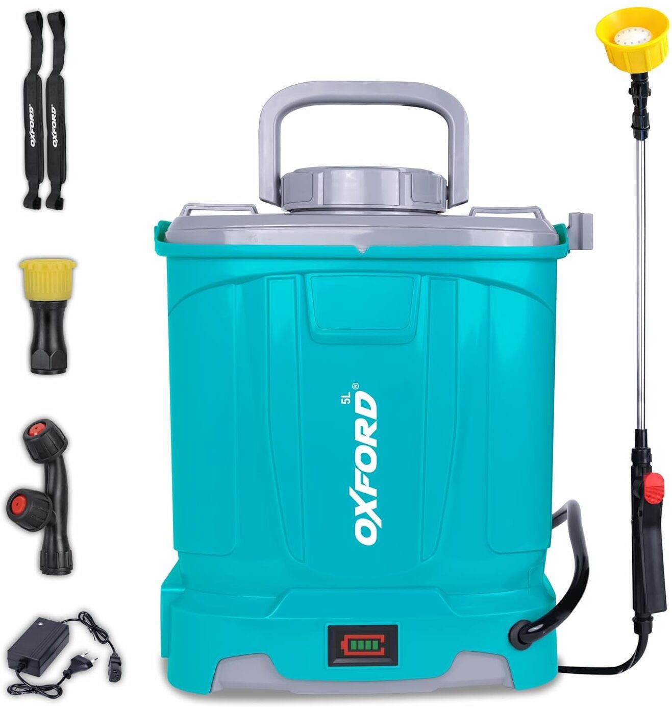 ELE-0512 12V Battery Operated Sprayer 5L Built-in 1.3Ah Battery 1.2–2.2 L/Min 5 L Backpack Sprayer-image-21