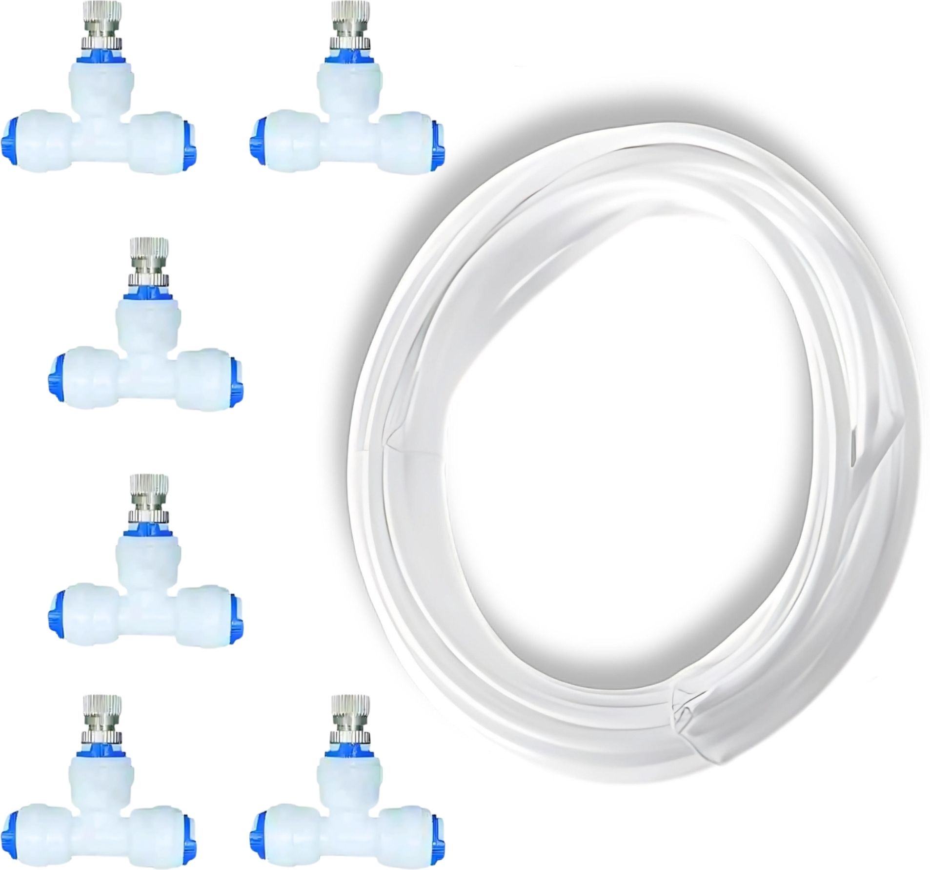 Fogger Mist Nozzle Set 6 Pcs with 10M Pipe for Greenhouse & Outdoor 1000 L Tank Sprayer-image-19