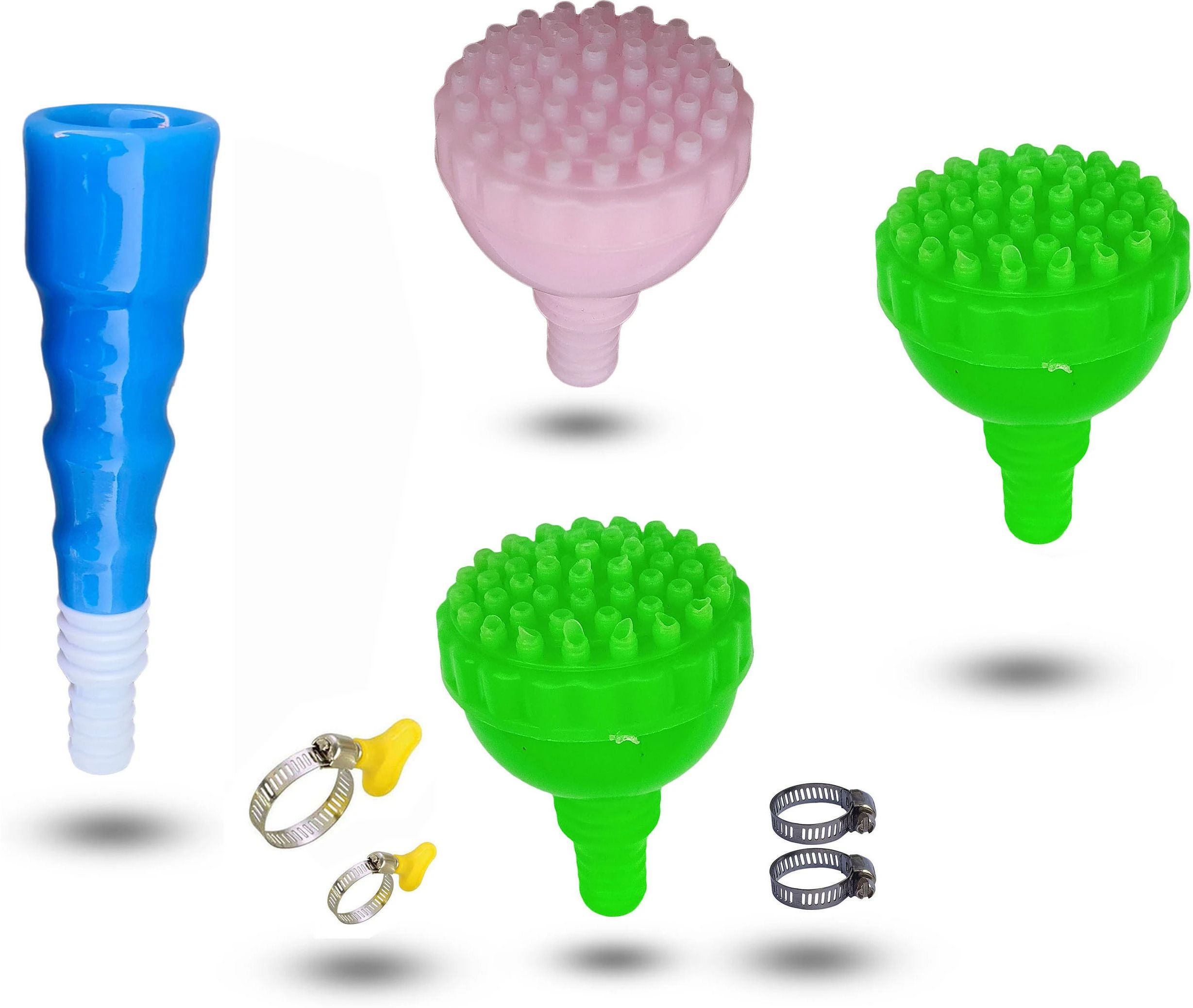 3pcs Garden Plastic Shower/ Fan Sprinkler 1pc Tap Connector & 4pc Clamps 0 L Hand Held Sprayer-image-36