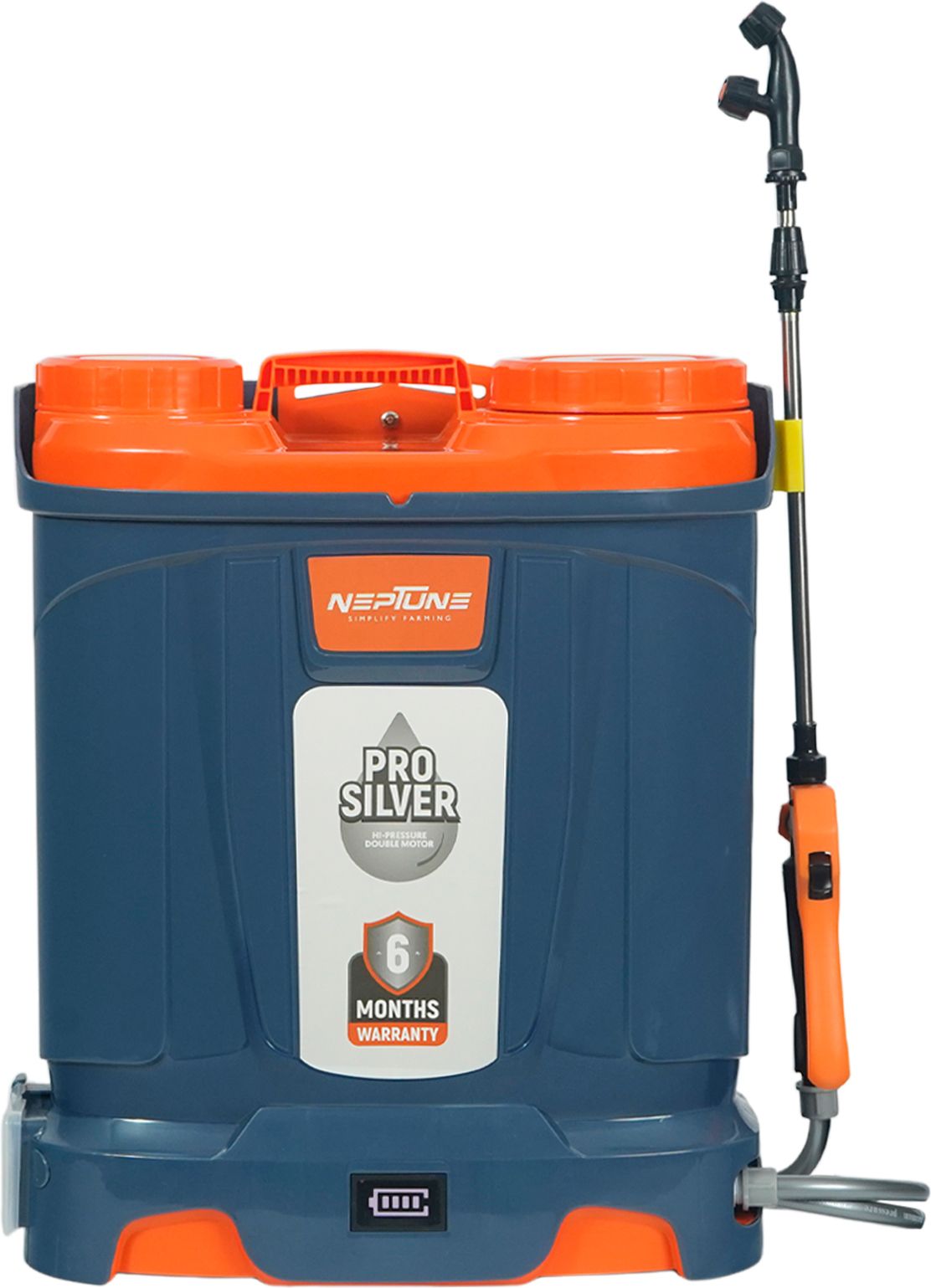 Silver Pro-13+ Knapsack Battery Sprayer 12Vx12Amp Double Motor Digital Indicator 18 L Backpack Sprayer-image-26