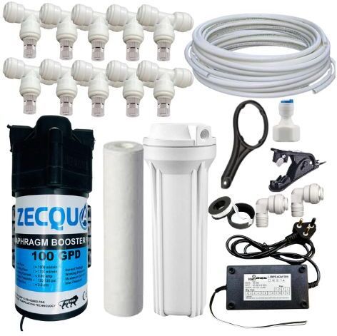 garden fogger system kit 10pcs Nozzle with pump Mist fogger System 100 L Hose-end Sprayer-image-40