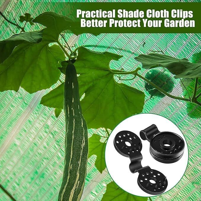 Shade Net Clips 40, Green Net, Heavy Duty Plastic Net Gripper Clips p85 Garden Tool Kit-image-0