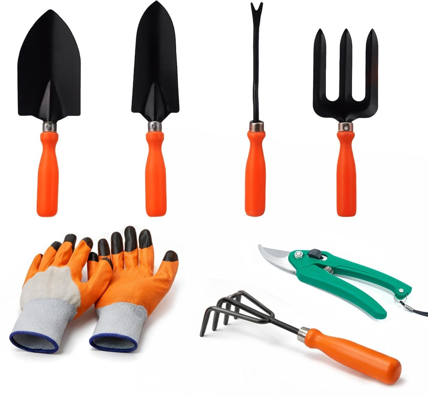 nesture 7 Pcs Gardening Tool Kit with Trowel, Weeder, Fork, Cultivator, Gloves, Cutter Garden Tool Kit-picture-42