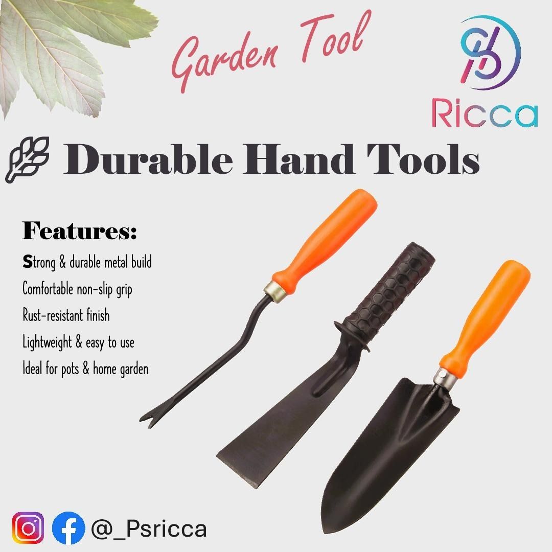 PsRicca _ Durable _ Garden Hand Tools Set – Khurpi | Weeder | Small Trowel Garden Tool Kit-image-0