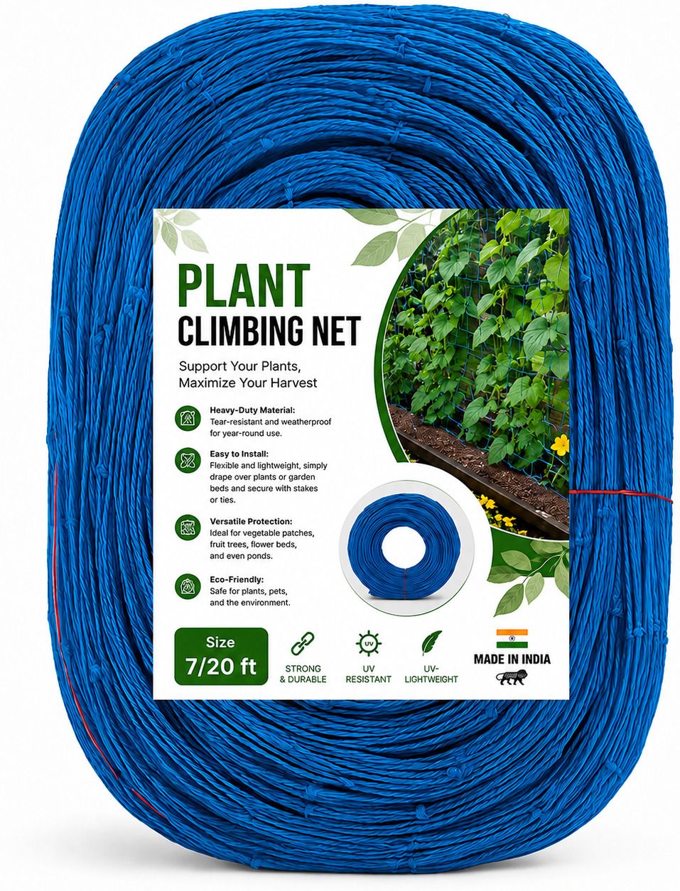 Heavy-Duty Plant Climbing Net 7x20Ft Creeper Support Garden Net Kit Garden Tool Kit-image-19