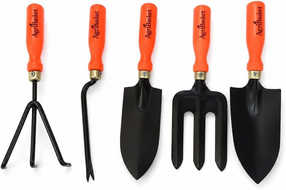 5pc Gardening Hand Tool Set with Wooden Handle Combo Kit Garden Tool Kit-image-26