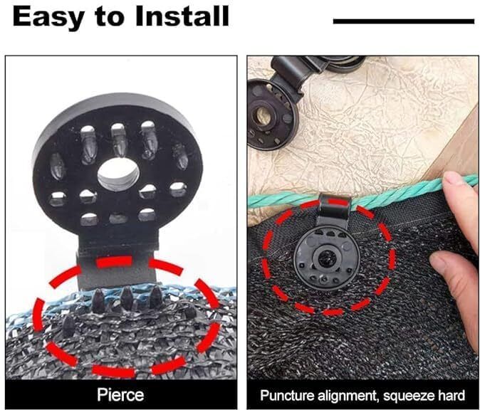 nimyank Shade Net Clips 40, Green Net, Heavy Duty Plastic Net Gripper Clips NI83 Garden Tool Kit-picture-35