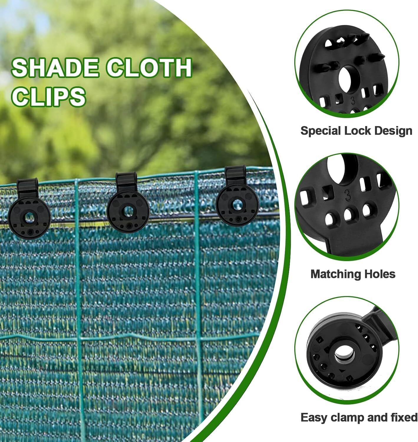 nimyank Shade Cloth Plastic Clips Sunshade Net Fixing for Greenhouse, Garden NI52 Garden Tool Kit-picture-22