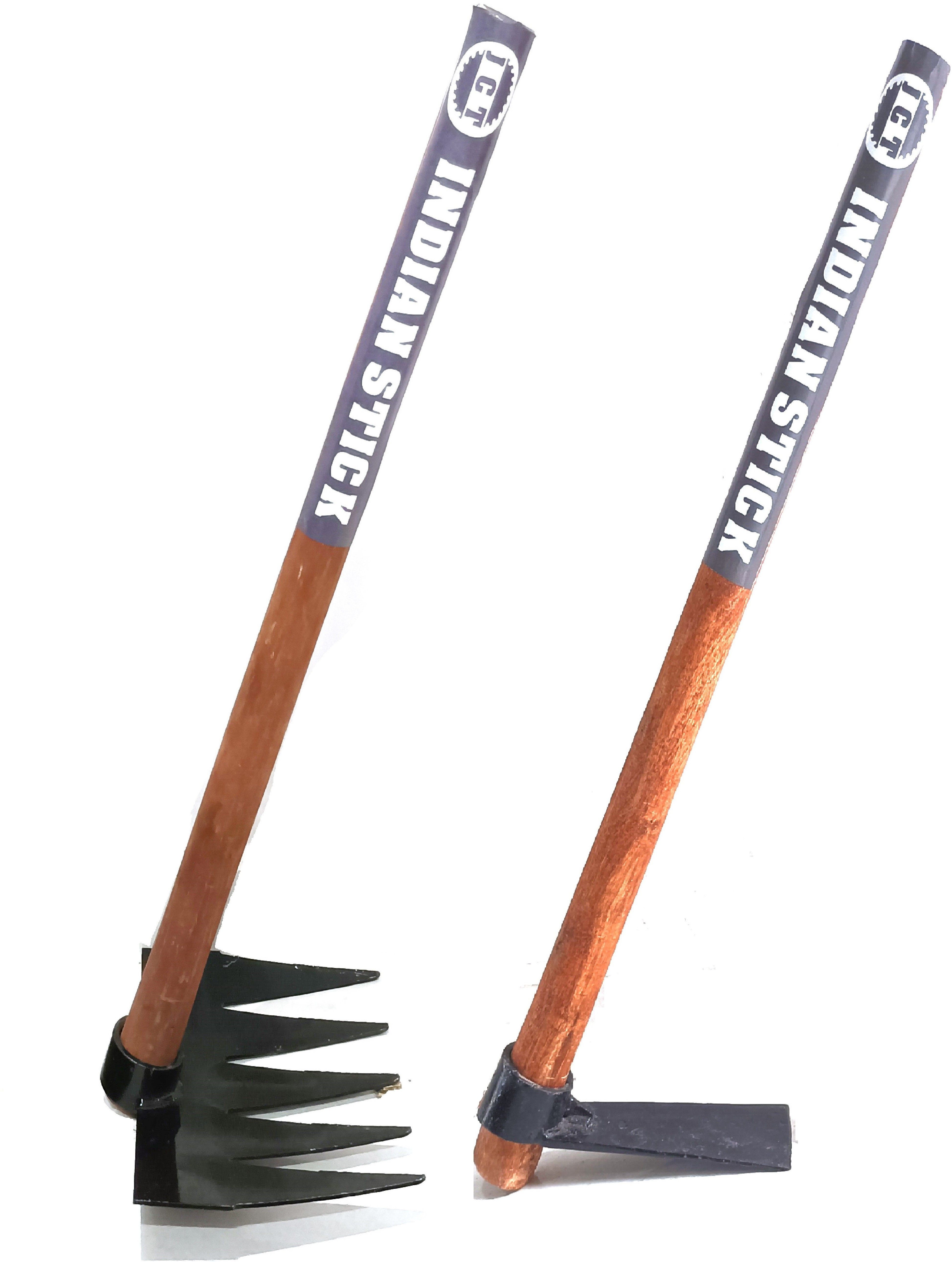 PACK OF 2 GARDEN TOOL GARDEN RAKE WITH WOODEN HANDLE 70CM AND PERFECT FOR DIGGING SHOVEL,SPADE(KODARI) WITH WOODEN HANDLE 70 CM Garden Tool Kit-image-22