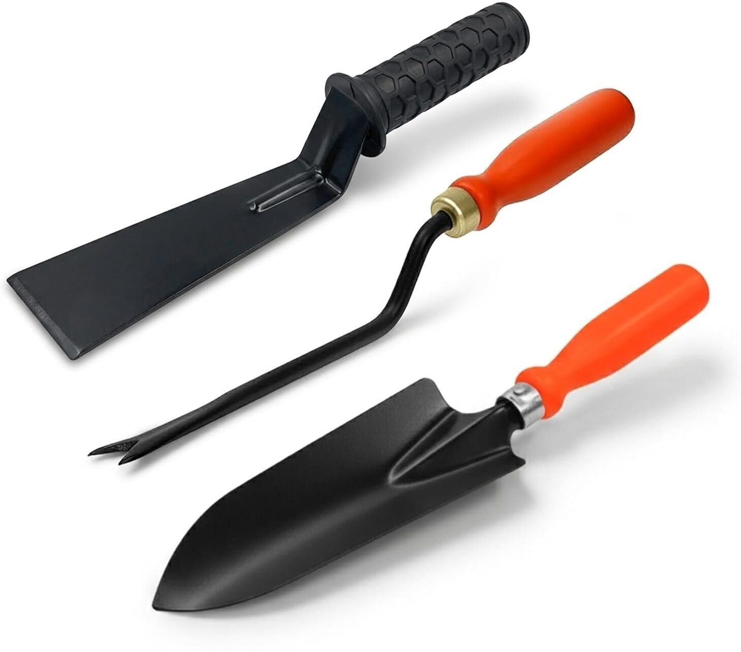 Gardening Tools Set Weeder, Khurpi & Trowel Kit for Home Garden (Orange & Black) Garden Tool Kit-image-19