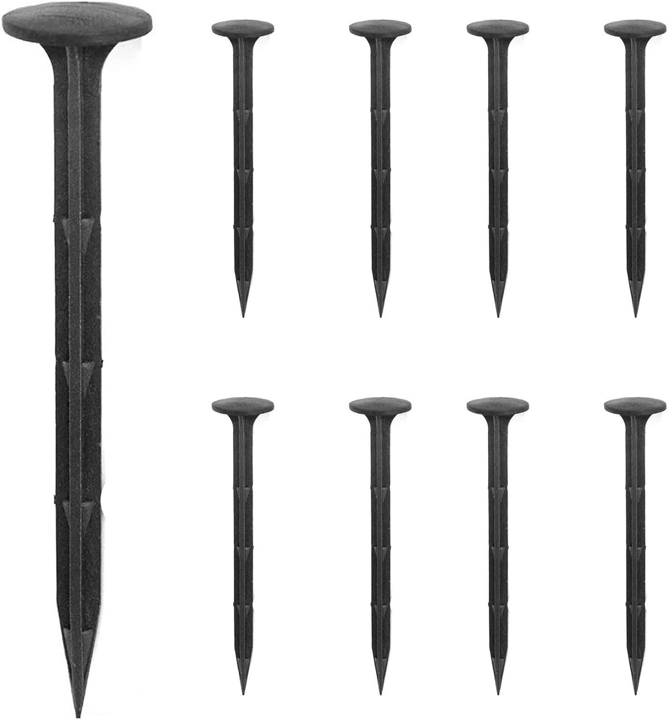 Weed Nails-(Pack of 100) Garden Lawn Stakes 6.2 inch Landscape Anchors Spik Garden Tool Kit-image-42