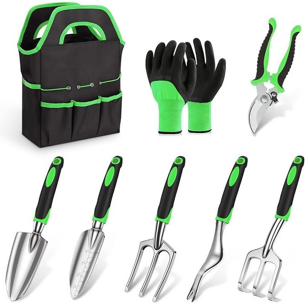 verilux 8 Piece Garden Tool Set Heavy Duty Lightweight Aluminum Garden Tool Kit-picture-31