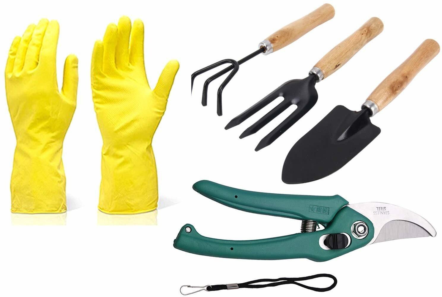 Reusable Rubber Gloves Garden Tool Kit
