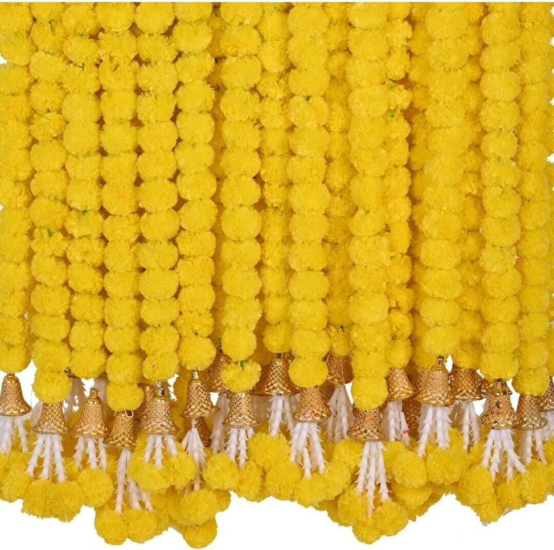 Marigold Artificial Garland for home / Best decorative item for home décor plastic Garland-image-17