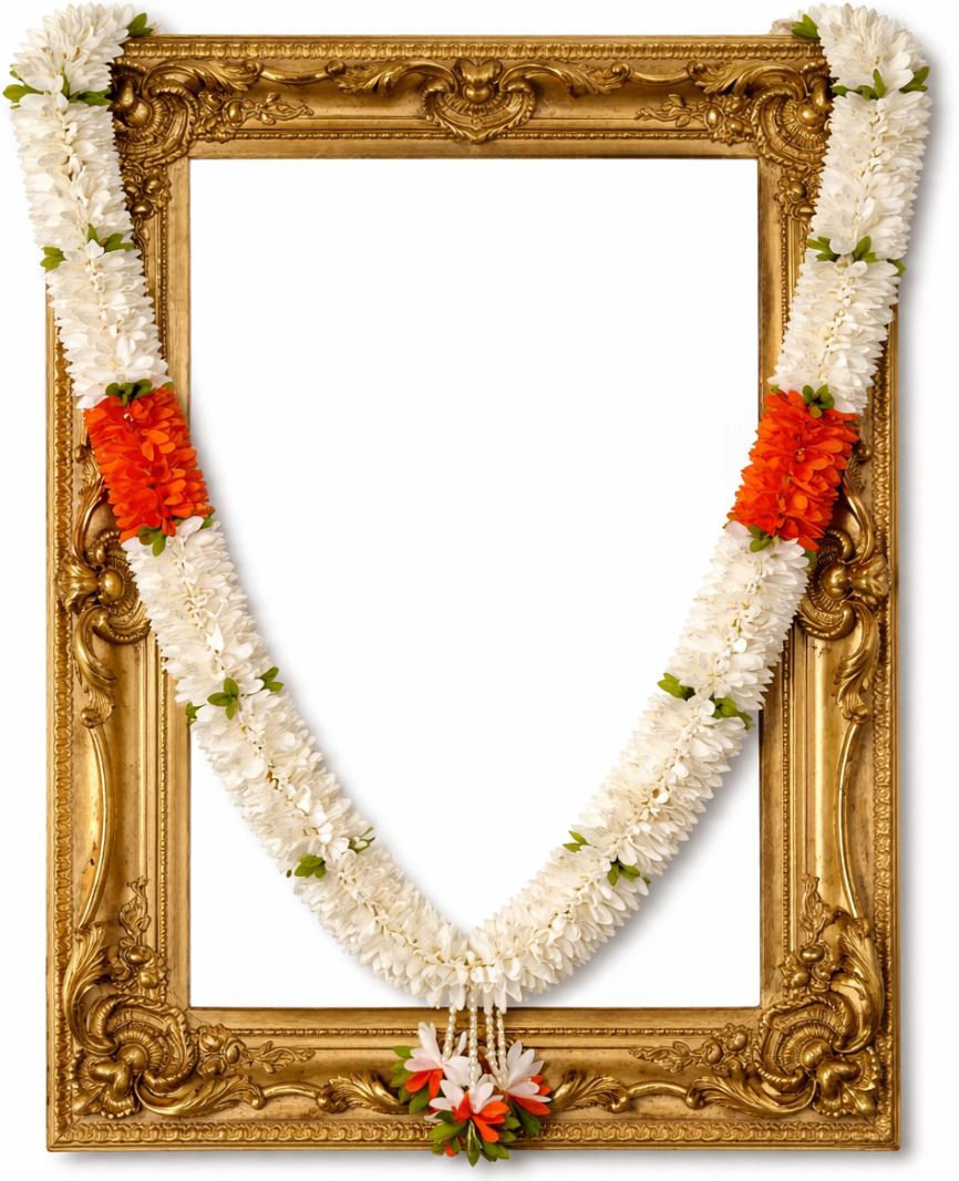 Handmade Garland Photo HAAR Frame Mala for God&Loved Ones Garland
