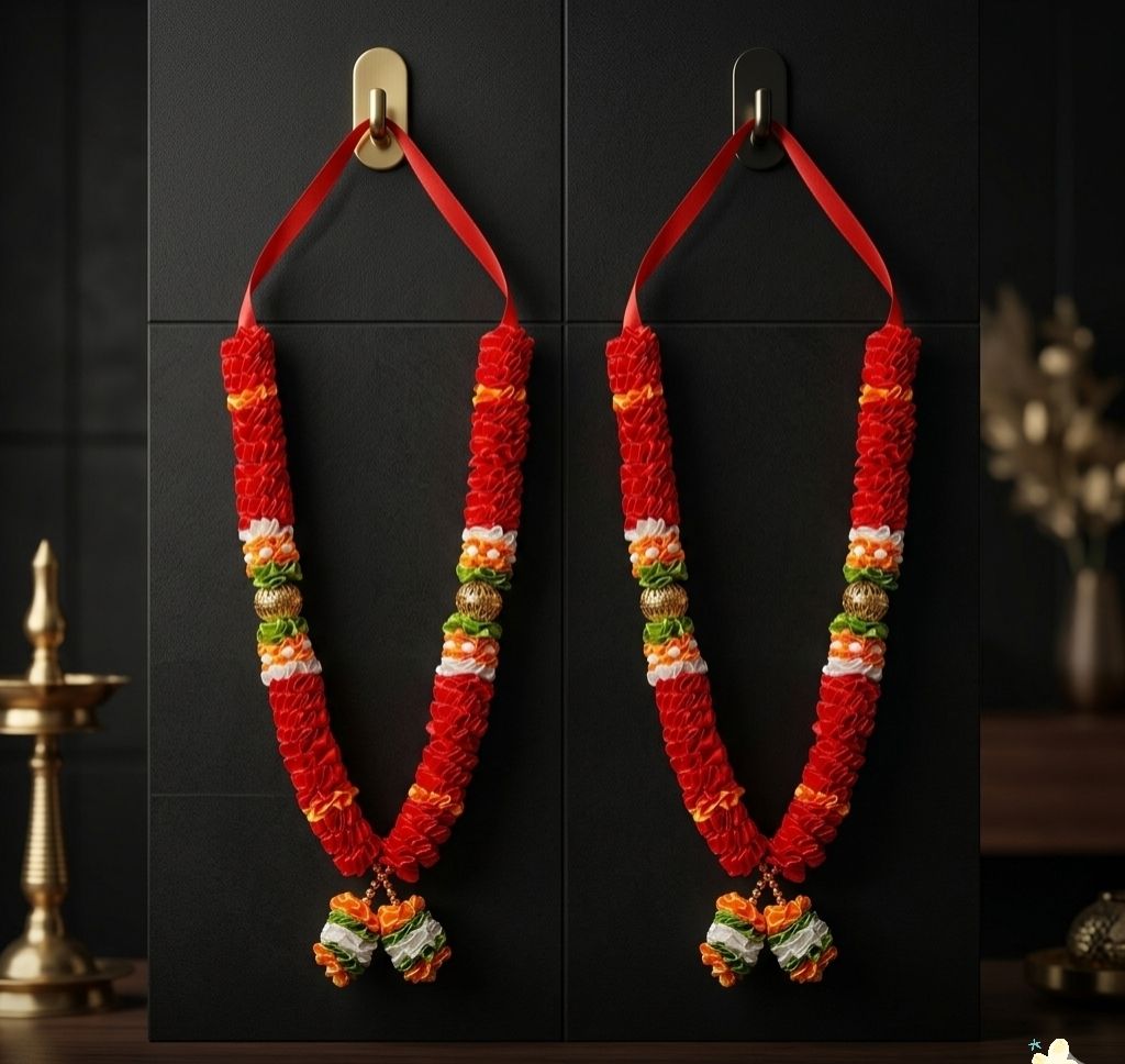 Garland| Photo frame mala size-11 Inch Fabric Garland-image-2