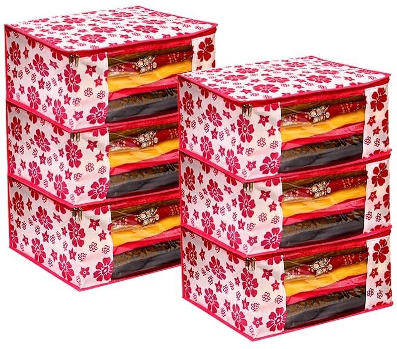 STORAZE Closet Organizer / Saree Bags For Wardrobe Organizer Clothes Premium Clothes Polyester Laundry Bag-image-14