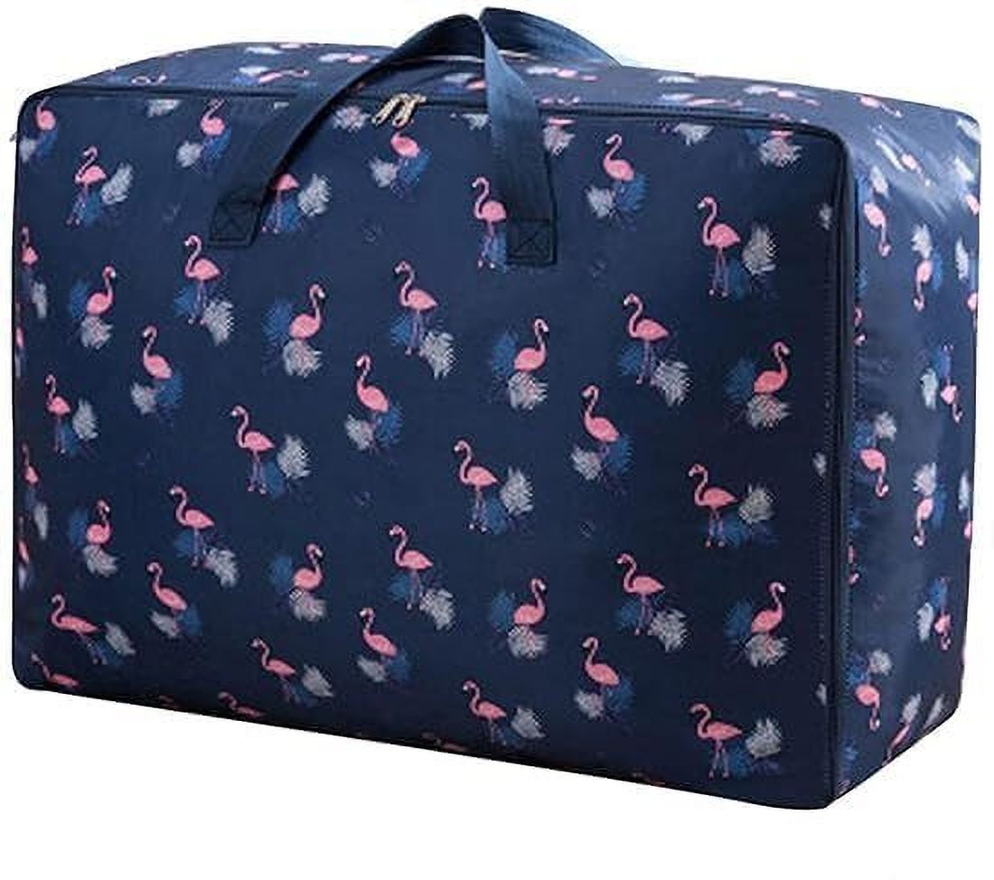 Underbed Storage Bag| Waterproof Polyester Fabric Organizer with Zipper & Handle Small Travel Bag - large-image-38