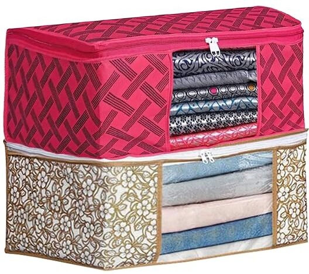 farhan bags Closet Organizer / Saree Bags For Wardrobe Organizer Clothes Premium Clothes Cotton Laundry Bag-picture-17