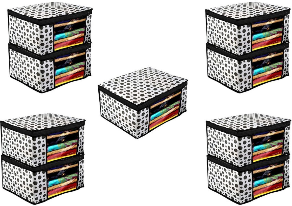 starbusiness saree cover black dot transprient with zipper and look/ pack of 9 Polyester Laundry Bag-picture-24