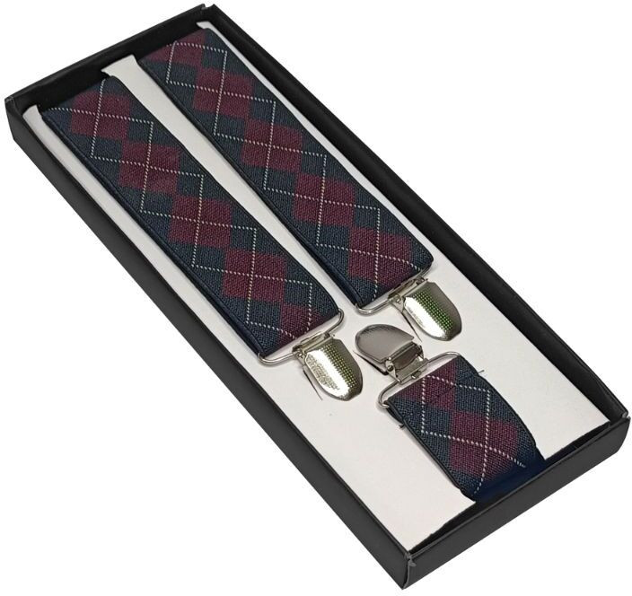 DIANDIAN Black Maroon Zig Zag Garter image 1