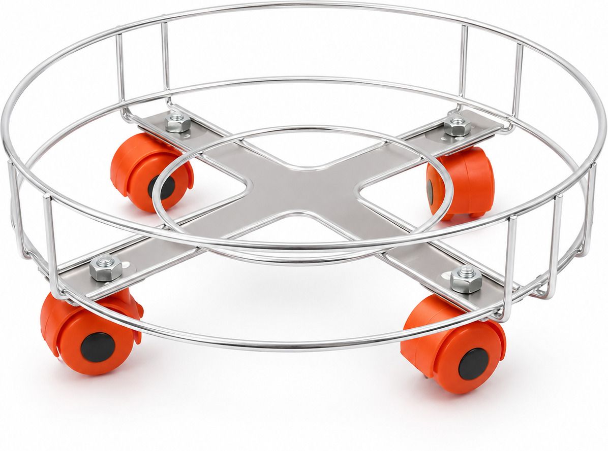 CTC Stainless Steel Gas Cylinder Trolley with 4 Heavy Duty Wheels Gas Cylinder Trolley-picture-20